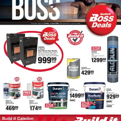 MONTH END SPECIALS NOW ON at Build it Caledon!