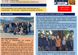 Bredasdorp High School Newsletter 15 | 22 May 2026