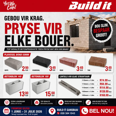 Build it Gansbaai - Pryse vir Elke Bouer!