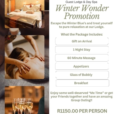 Winter Escape for Only R1150 Per Person!