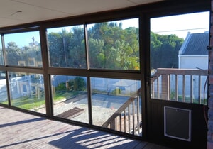 Stoep Enclosure Completed with Bronze Aluminium Elite Sliding Windows