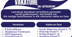 VAKATURE: SBL-BETREKKING BY LAERSKOOL GANSBAAI