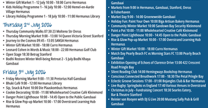 Overstrand Tourism Diary: 1 - 5 July 2026