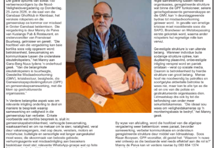 Gans-Berg Nuus / News - 3 July 2026 Edition
