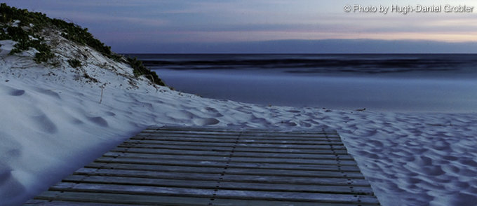 A white sandy beach at Pearly Beach