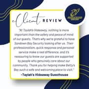Client Review for Sandown Bay Security