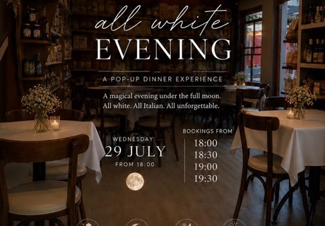 Full Moon All White Italian Evening in Hermanus