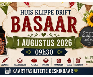 Huis Klippe Drift Basaar - 1 August 2026