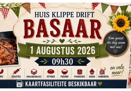 Huis Klippe Drift Basaar - 1 August 2026