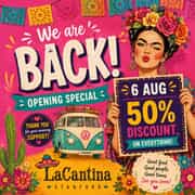 La Cantina Stanford Reopens 6 August 2026
