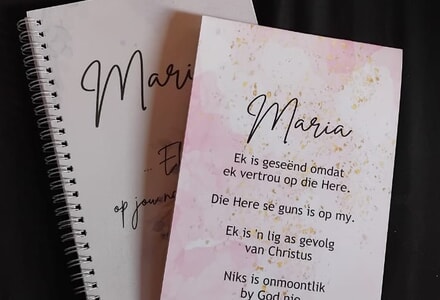 Personalised Bible Journal and Notepad Bundle - R170