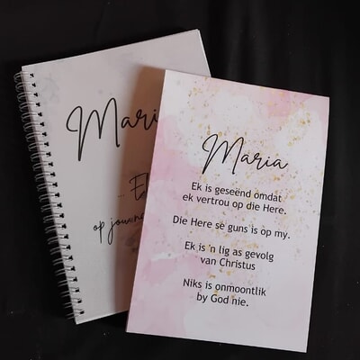 Personalised Bible Journal and Notepad Bundle - R170