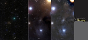 Comet 10P Tempel 2 and Rho Ophiuchi Nebula