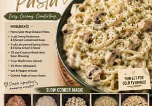 Slow Cooker Creamy Chicken Pasta