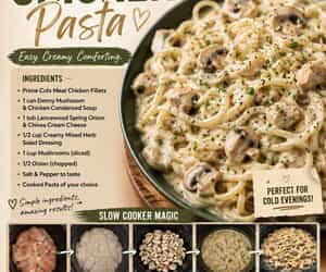 Slow Cooker Creamy Chicken Pasta