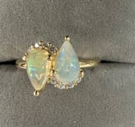 Custom Opal and Diamond Rings