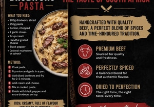 Creamy Droëwors Pasta