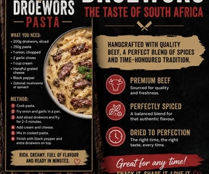 Creamy Droëwors Pasta
