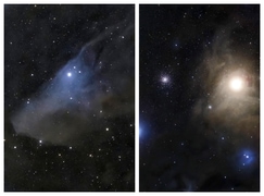 Blue Horsehead Nebula and Milky Way