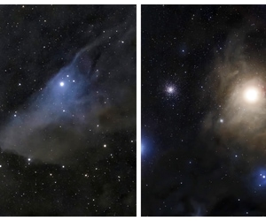 Blue Horsehead Nebula and Milky Way