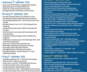 Overstrand Tourism Diary: 9 - 13 Sep 2026