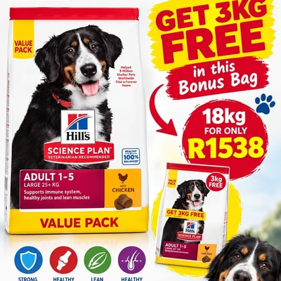 Hill’s Science Plan Dog Food - 3kg FREE!