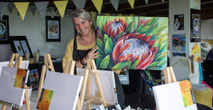 Gansbaai Artist Antje Shone Celebrates Art Exhibition Success
