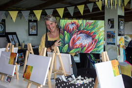 Gansbaai Artist Antje Shone Celebrates Art Exhibition Success