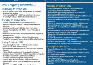 Overstrand Tourism Diary: 7 - 11 Oct 2026