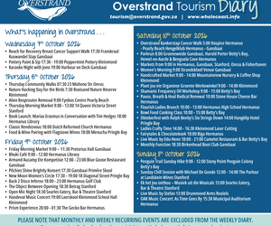 Overstrand Tourism Diary: 7 - 11 Oct 2026