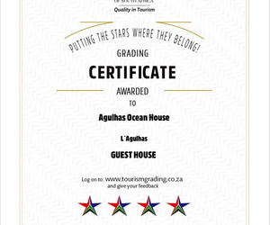 Agulhas Ocean House Receives 4-Star Grading!