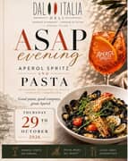 29 October 2026: Aperol Spritz and Pasta Evening