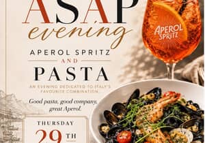 29 October 2026: Aperol Spritz and Pasta Evening