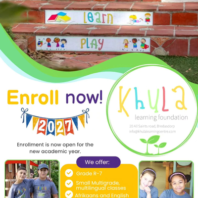 Enrolments for 2027 are now open at Khula Learning Centre!