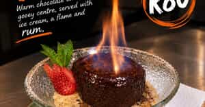 Chocolate Volcano Dessert Now at The Boathouse
