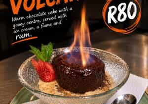 Chocolate Volcano Dessert Now at The Boathouse