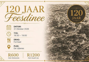Laaste Sitplekke vir die 120 Jaar Feesdinee