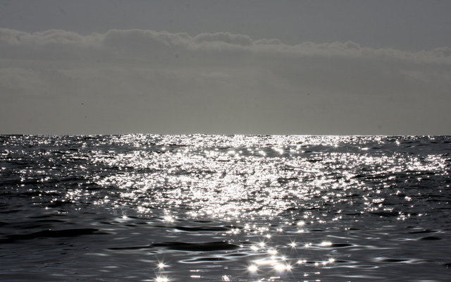 Shimmering across the ocean