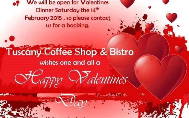Valentine's Dinner at Tuscany Coffee Shop