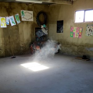 The dust from the untreated concrete floor affected the children's health