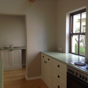 Open plan kitchen with scullery