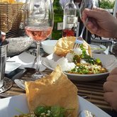 Beautiful May weather in Gansbaai and a late leisurely lunch at the Blue Goose. Goan Fish Curry on the menu. 