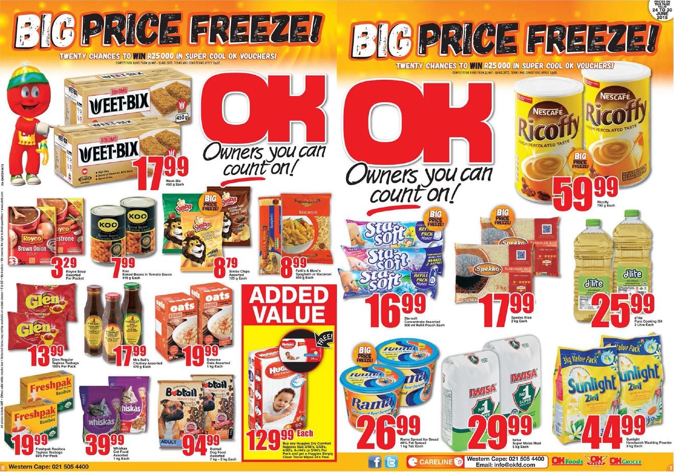 Gansbaai Specials - OK Foods Weekly Specials 24 - 30 June 2015 - Xplorio™