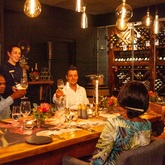 Forest Lodge wine cellar dining area