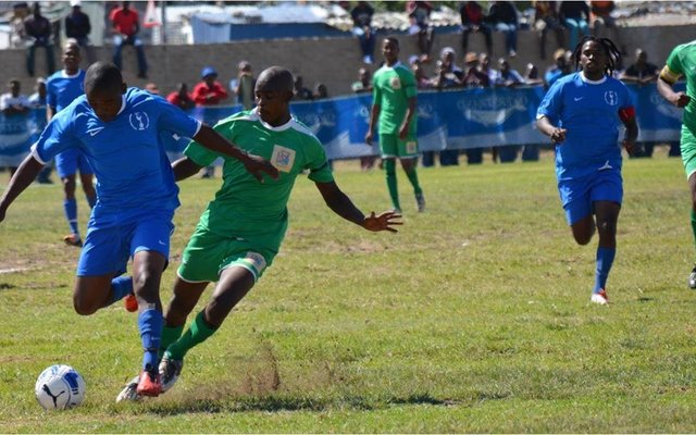 Mighty Blues line up the winning shot in men's soccer final