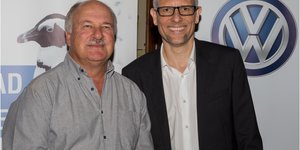 Wilfred Chivell en Stefan Mecha, Verkoops- en Bemarker Direkteur van Volkswagen SA