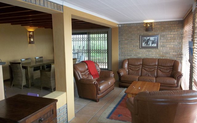 Open plan family room with indoor braai