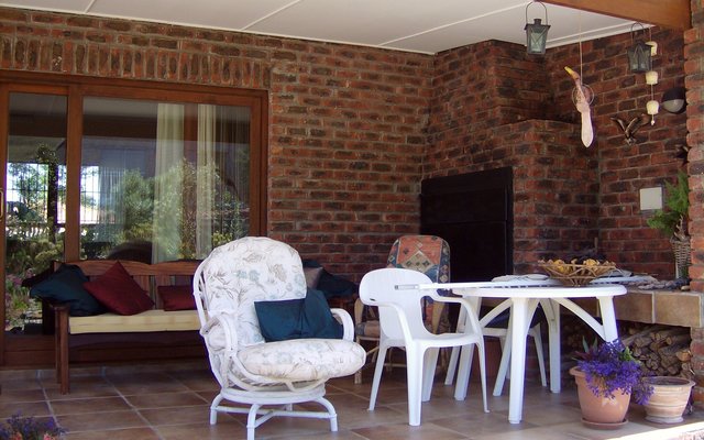 Patio with build braai