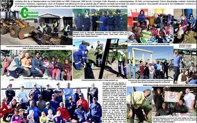 Gansbaai Mandeladag 18 Julie 2016 Collage deur Monica Hayes