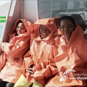 Learners from Masakhane Primary School during the Deep Blue Outing, Dyer Island Conservation Trust Environmental Education Programme.